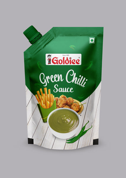 green chilli dressing SAUCE GREEN CHILLI STANDY POUCH 90 gm – Goldiee Online Store